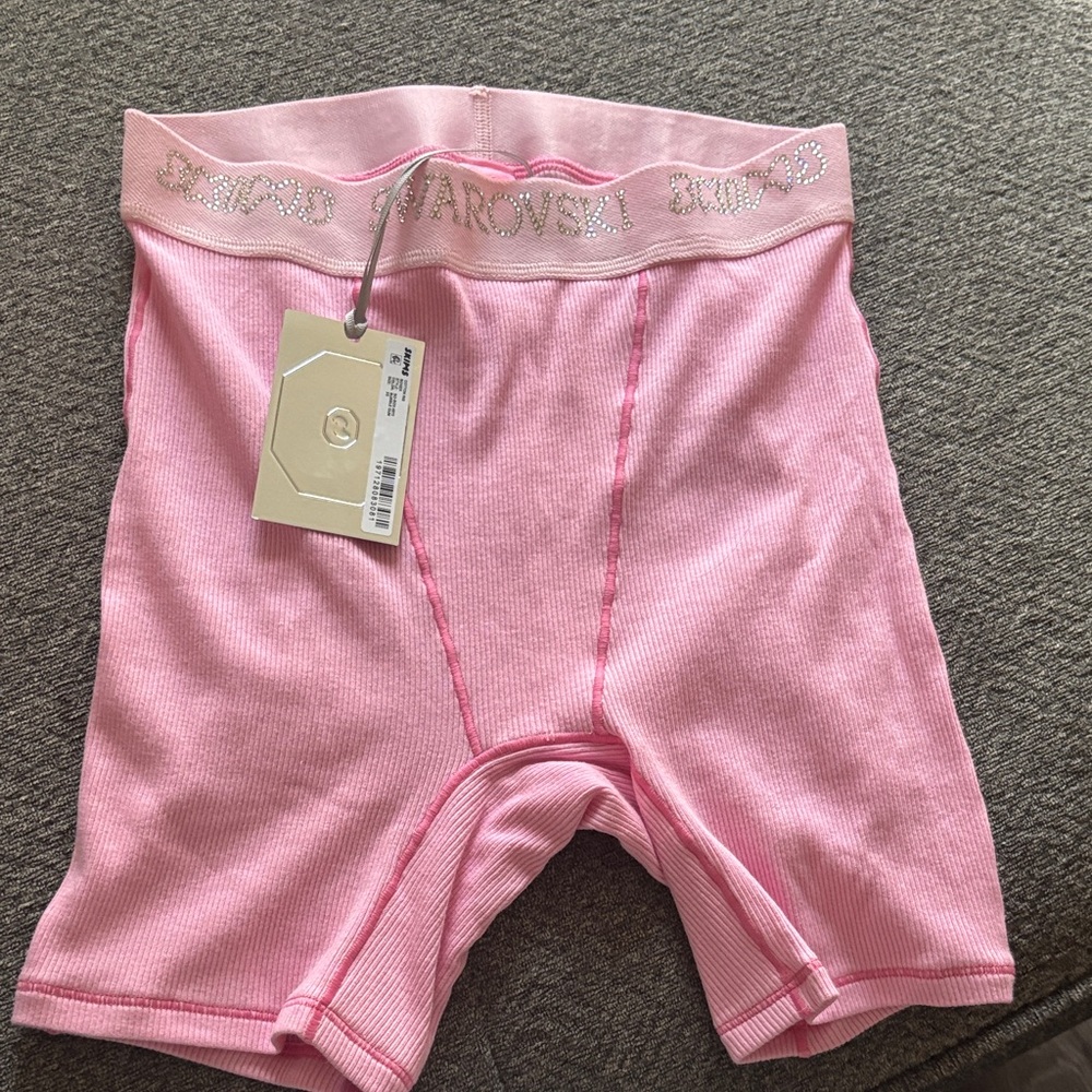 Skims Swarovski cotton rib boxer